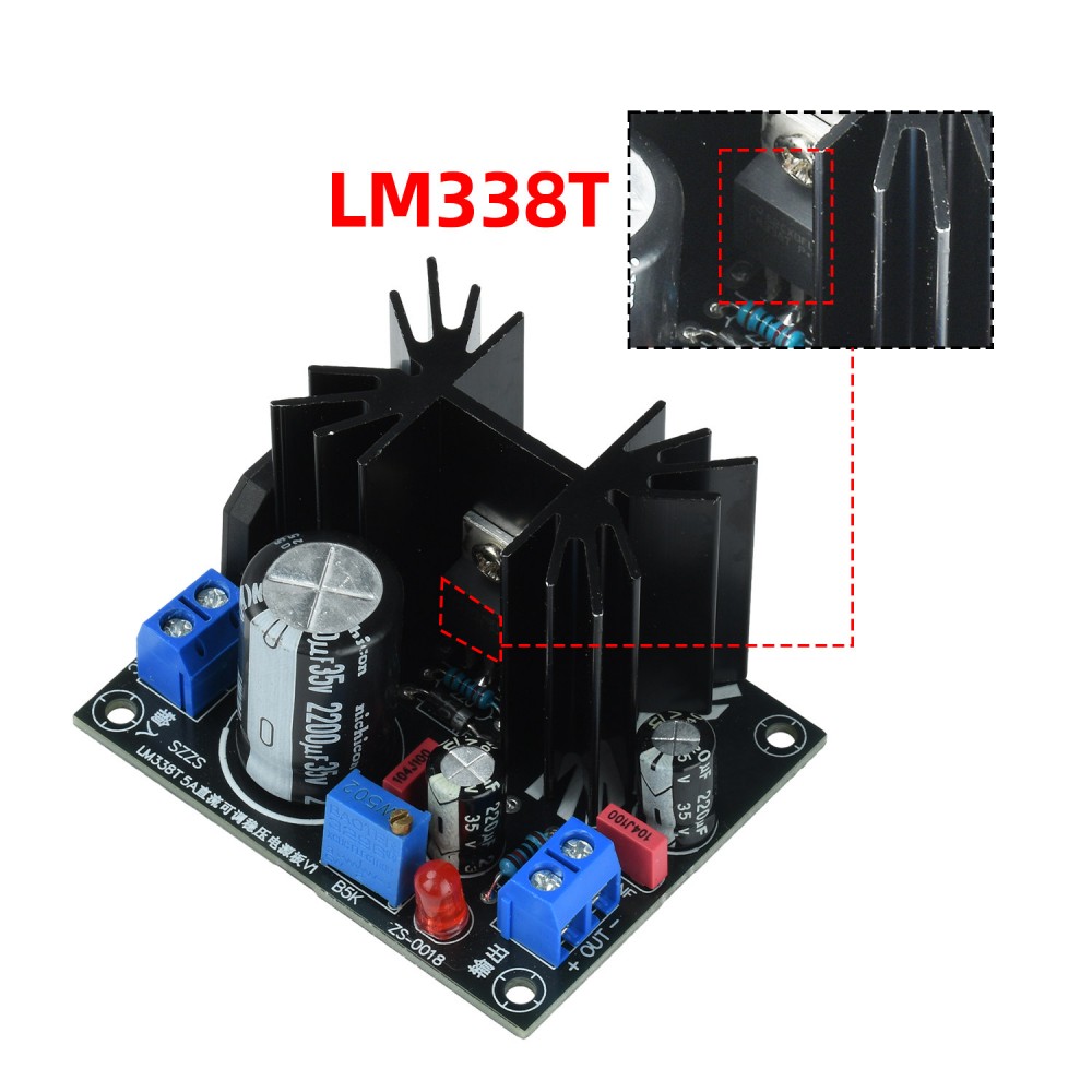 Linear Lab Power Supply Adjustable - Módulo Regulador de Tensão Linear Ajustável