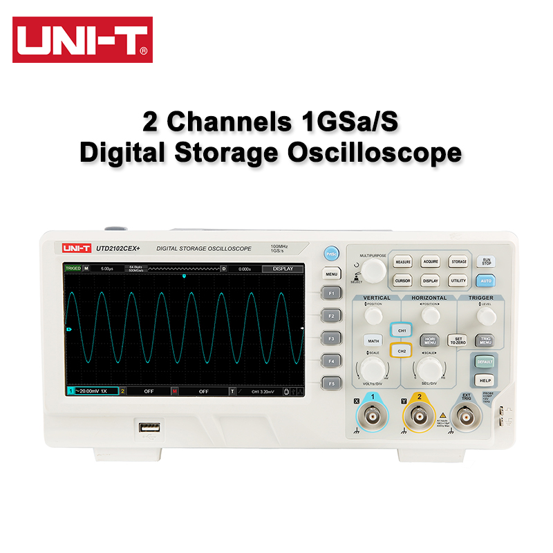 Digital Storage Oscilloscope 100Mhz - Osciloscópio digital UNI-T utd2102cex + 100mhz