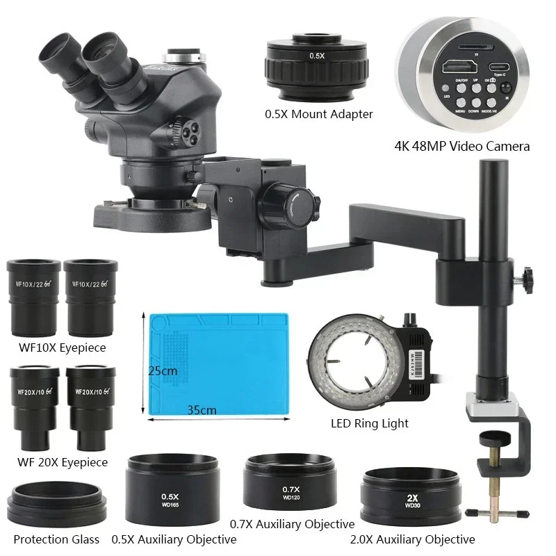 Microscópio Estéreo Industrial - Stereo Trinocular Microscope Pcb avaliação e preço