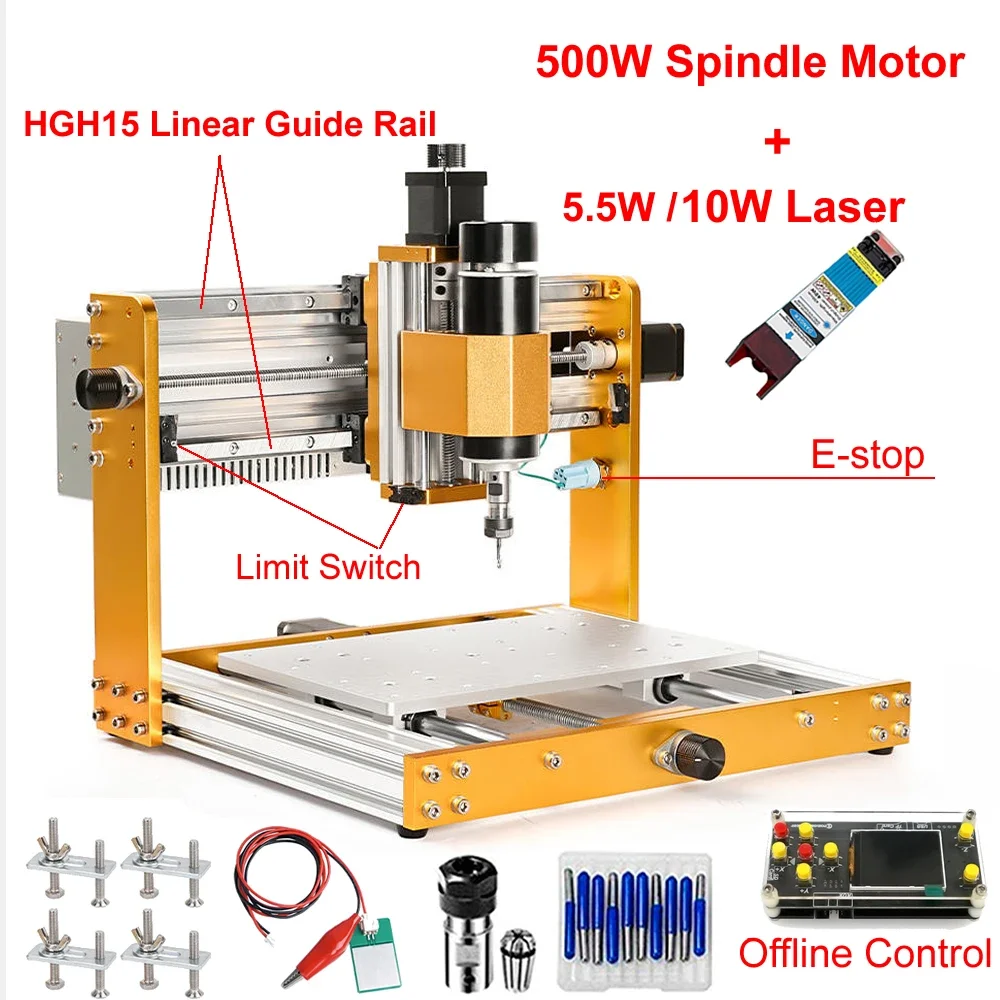 Mini Router CNC de Alumínio Of - Mini Laser Engraver Cnc Router avaliação e preço